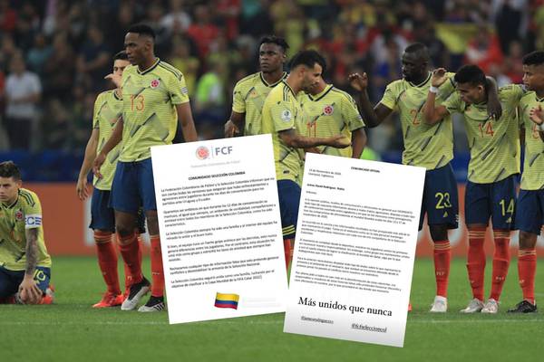 Imagen: Jugadores de selección Colombia compartieron el comunicado que desmiente peleas entre ellos