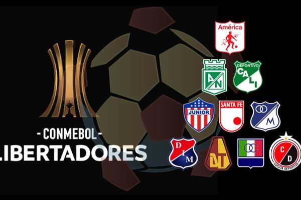 Imagen: Clubes colombianos con más victorias en Copa Libertadores hasta edición 2020