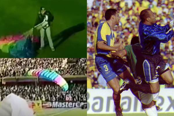 Video: Caída de paracaidistas en Colombia VS México por final de Copa America 2001