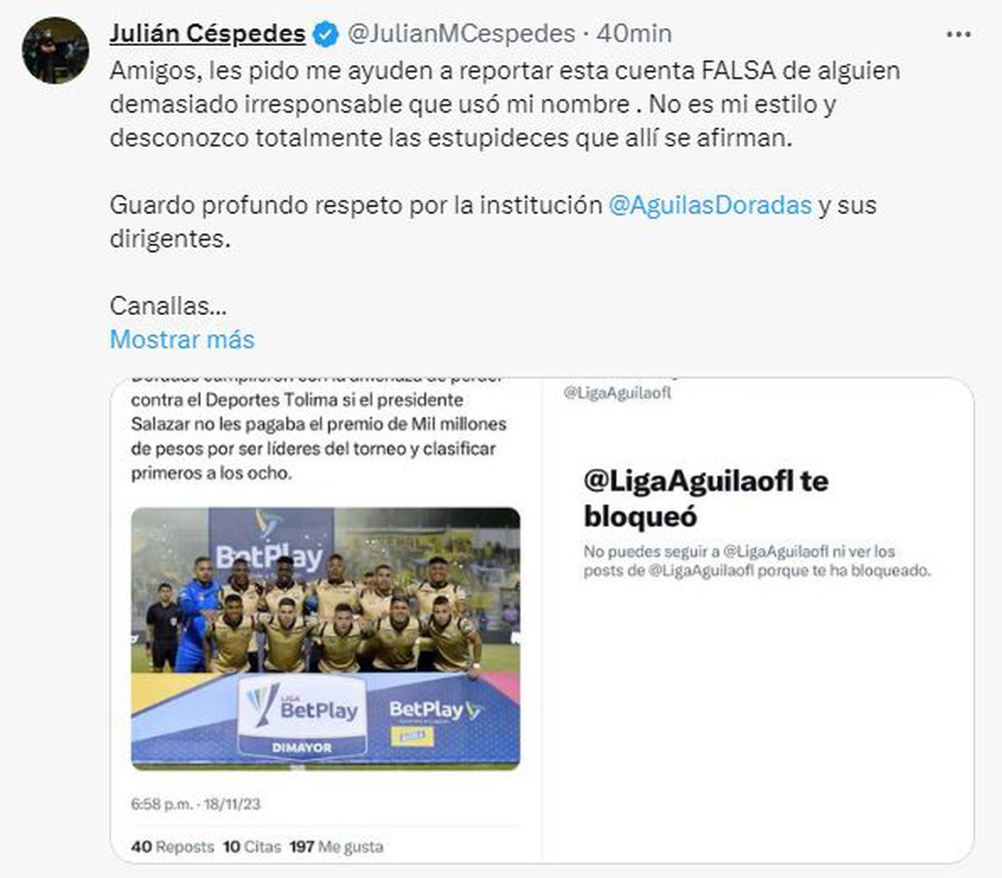 A Julián Cespedes, periodista de Win, le usurparon la identidad para lanzar falsa denuncia del FPC