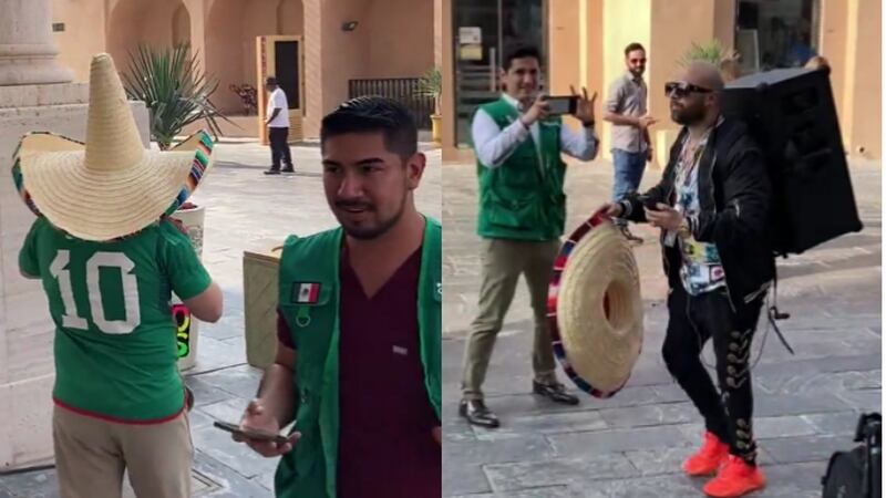 Hinchas mexicanos en Qatar