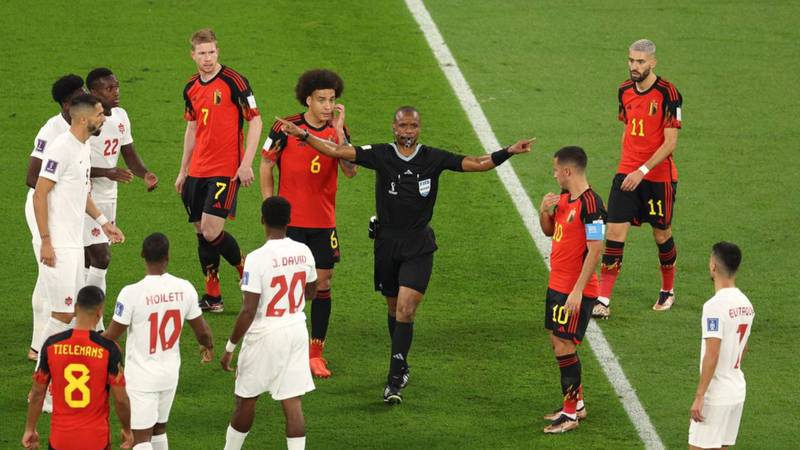 Penales a favor de Bélgica durante el partido contra Canadá en el Mundial Qatar 2022