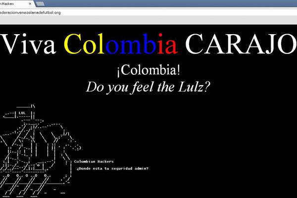 Hackers Colombianos hackean página de la Federación Venezolana de Fútbol
