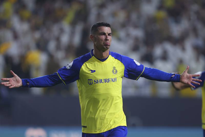 Cristiano Ronaldo celebra un gol por el Al Nassr. / AFP