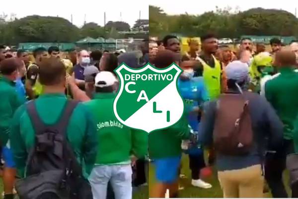 Video: Discusión entre hinchas del Cali y jugadores en la sede deportiva del club
