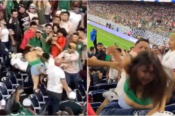 Hombre le dio brutal golpiza a una mujer en pleno estadio