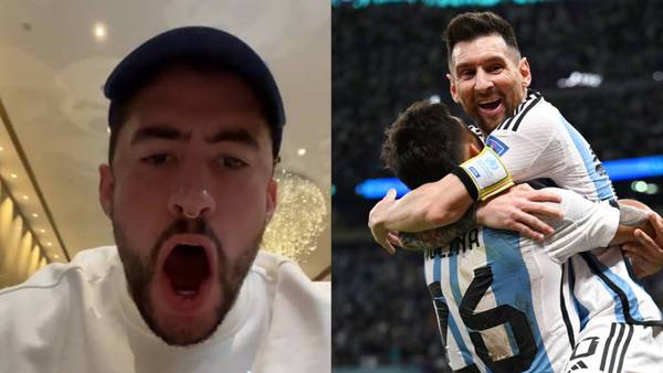 Este sí es ‘El Cantante del Gol’: Bad Bunny casi explota gritando el gol de Argentina