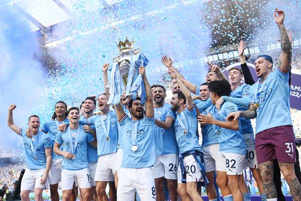 Las mejores imágenes de los festejos del Manchester City