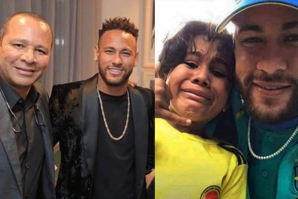 Foto: Papá de Neymar atendió a quienes criticaron a su hijo por la foto con un niño colombiano
