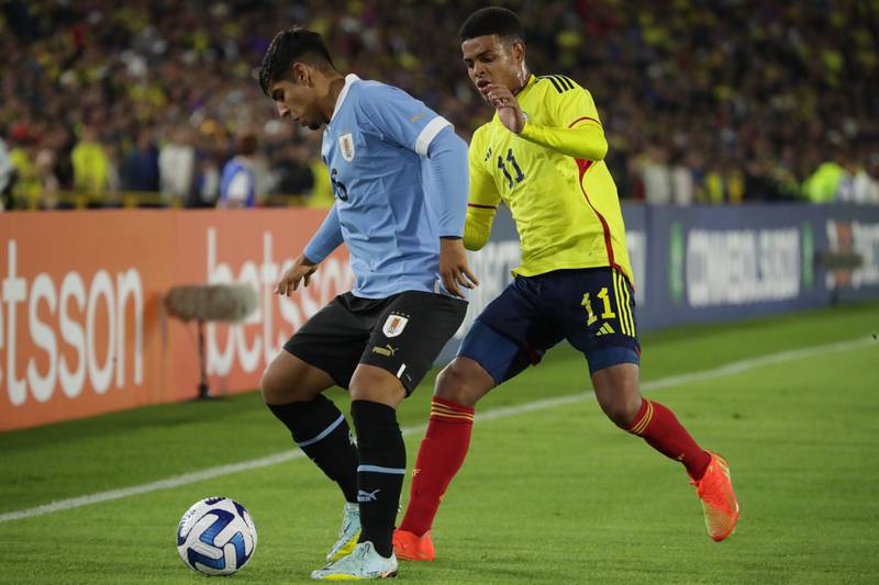 Uruguay VS Colombia, por la primera fecha del hexagonal final del torneo Sudamericano Sub 20 2023, en Bogotá