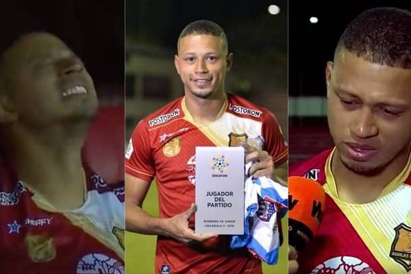 Video: Lágrimas de Anthony Uribe por el gol con Rionegro Águilas VS Junior en Fecha 5 de Liga Águila 2-2019