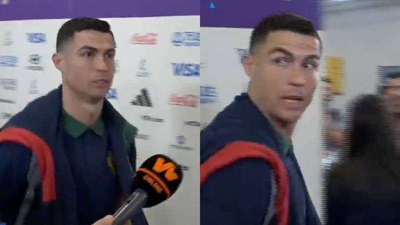 Cristiano Ronaldo evitó pregunta de Carlos Alemán después del partido Portugal vs. Suiza