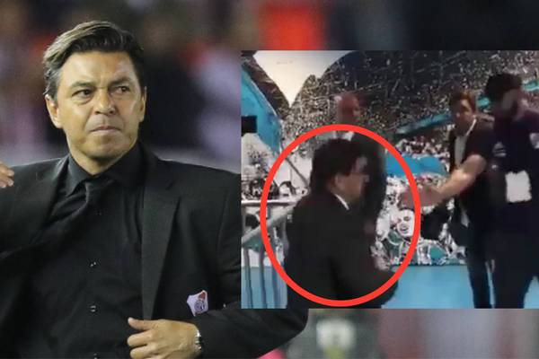 Video: Marcelo Gallardo entró al vestuario en Gremio VS River Plate y Gustavo Morelli lo probó