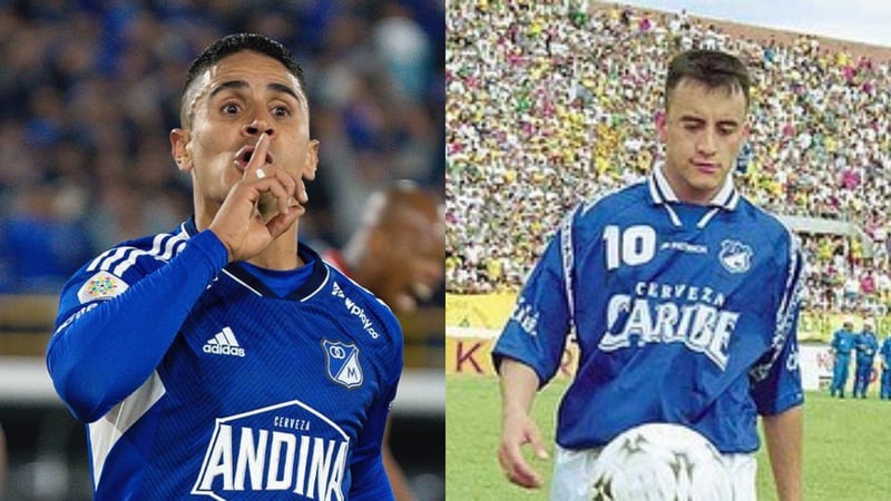 Daniel Cataño homenajeó a Jhon Mario Ramírez con su gol en el partido de Millonarios contra América