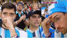 Hinchas argentinos que empezaron con el “ole” en la final se llevaron un gran susto