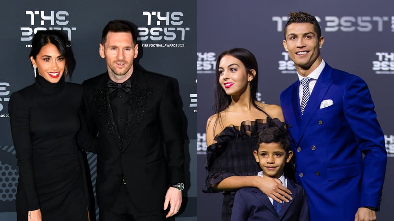 Lo que hicieron Lionel Messi y Cristiano Ronaldo cuando ganaron el premio The Best y sus parejas fueron protagonistas