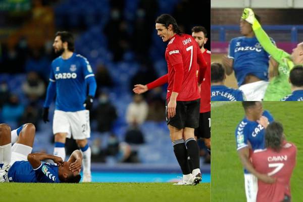 Video: Eliminación de Yerry Mina en Everton VS Manchester United por Copa de Liga de Inglaterra 2020-21 (2-0)