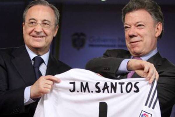 Presidente Santos se reunió con el Presidente del Real Madrid