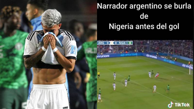 Narrador argentino criticaba a la Selección de Nigeria y segundos después llegó el gol de los africanos.