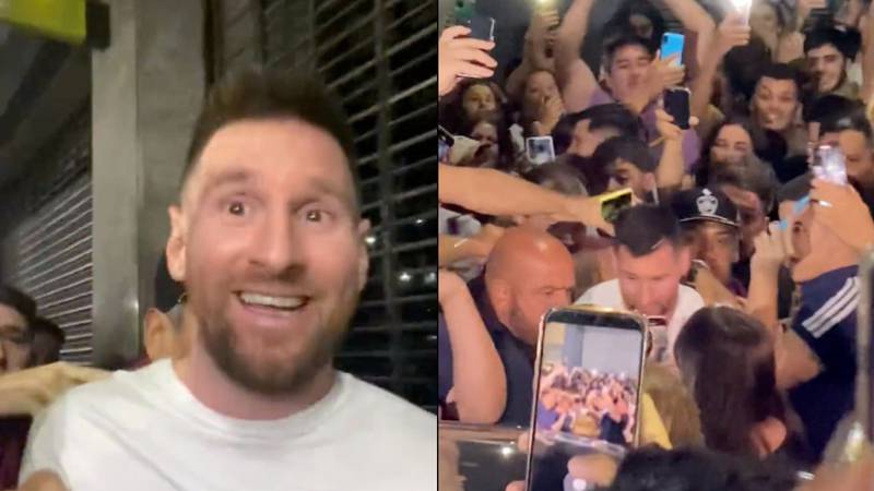 Lionel Messi salió a cenar y enloqueció a Buenos Aires.