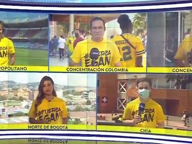 El homenaje de los reporteros de Caracol a Egan durante el Colombia-Perú