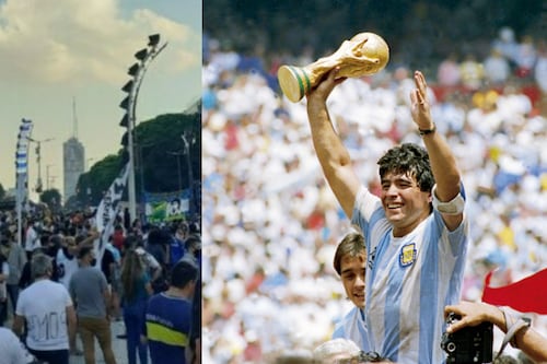“No quiero estar loca pero...”: aseguran haber visto a Maradona besando la copa en el cielo y la foto se vuelve viral