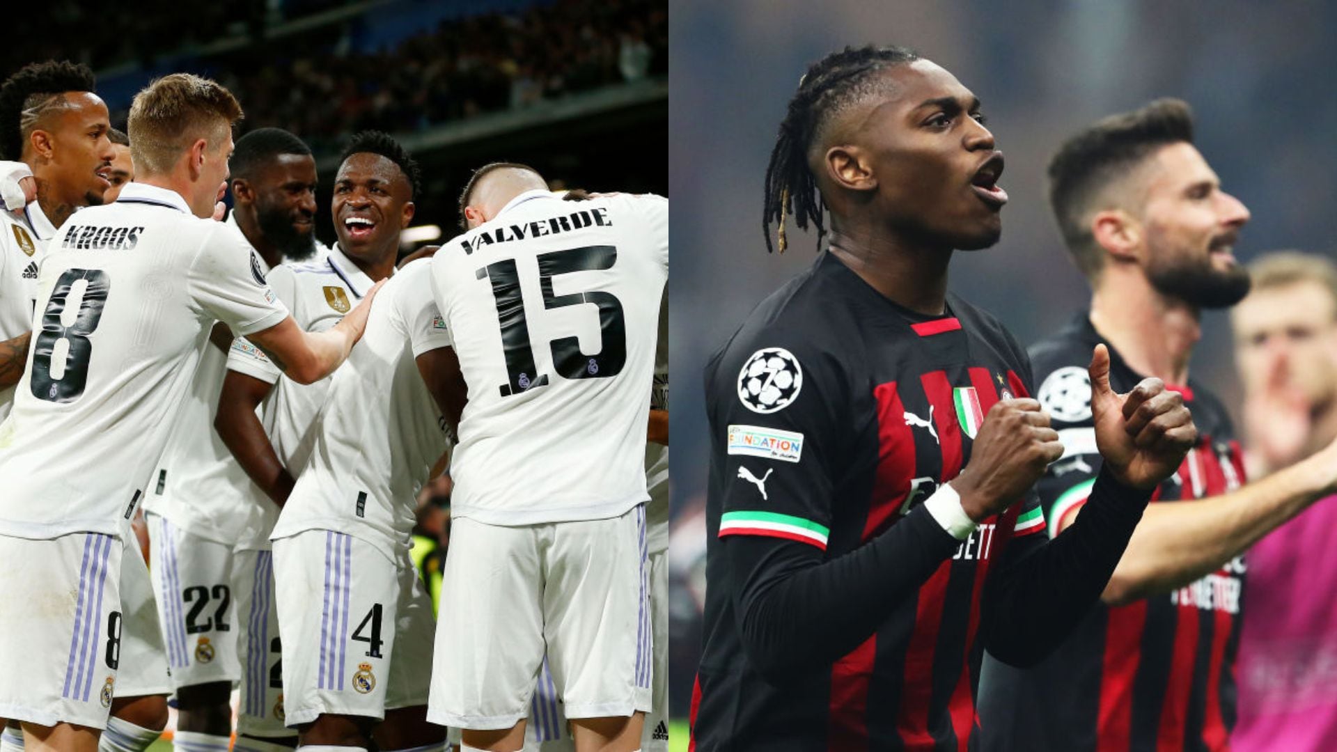 Real Madrid y Milan vencieron en los partidos de ida de cuartos de final de la Champions League.
