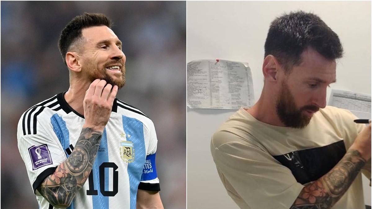 Dinenno, exjugador de Cali, le regaló a Messi una camiseta que lo maravilló