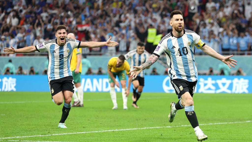 Lionel Messi marca su tercer gol en la Copa del Mundo
