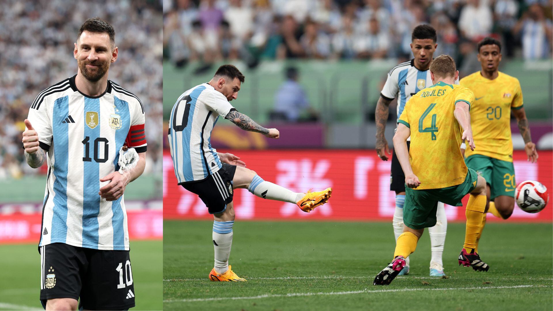 Lionel Messi anotó el gol más rápido de su carrera en amistoso frente a Australia.