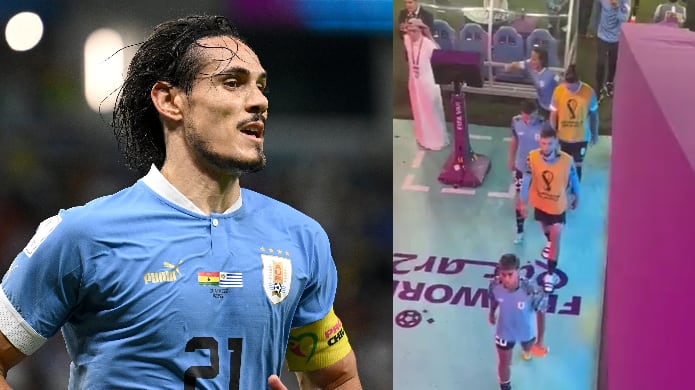 Edinson Cavani y su furia tras eliminación de Uruguay